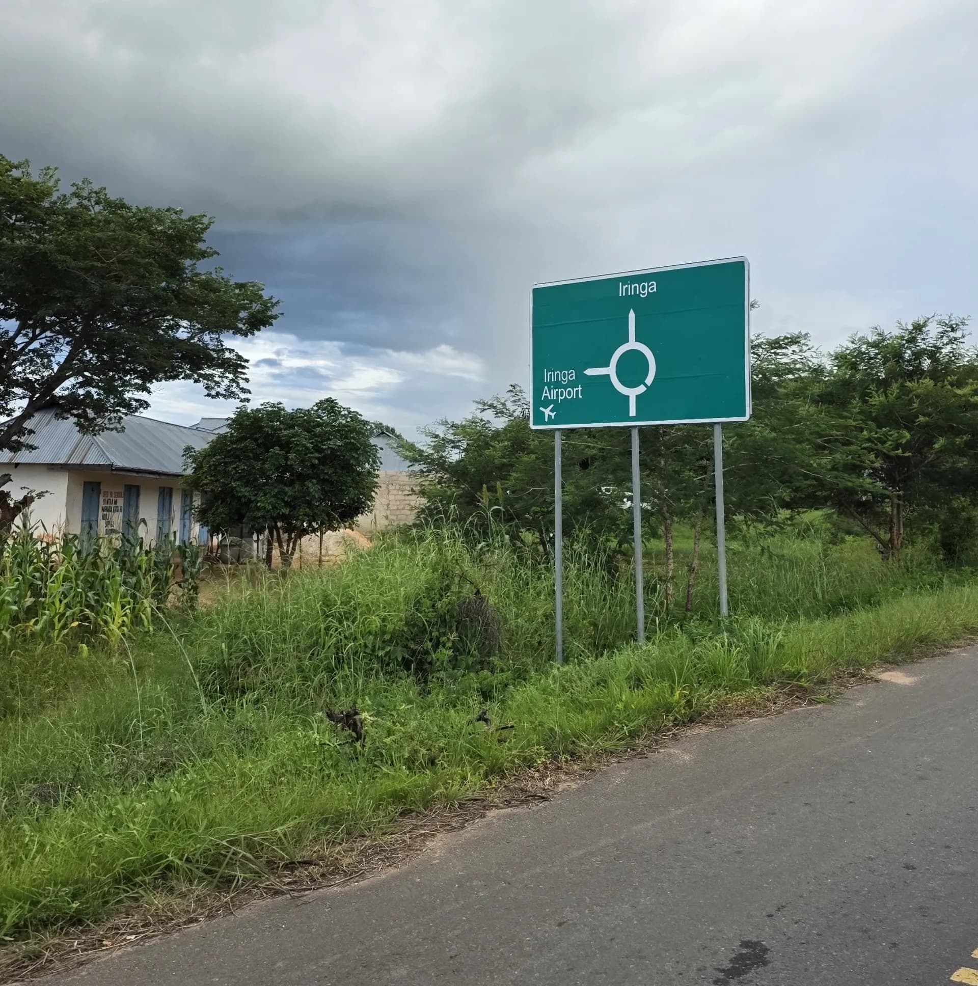 Road sign showing directions to Iringa