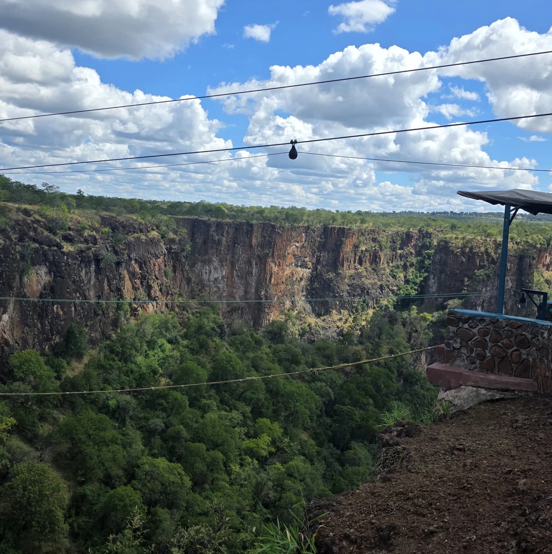 Swinging over the gorge