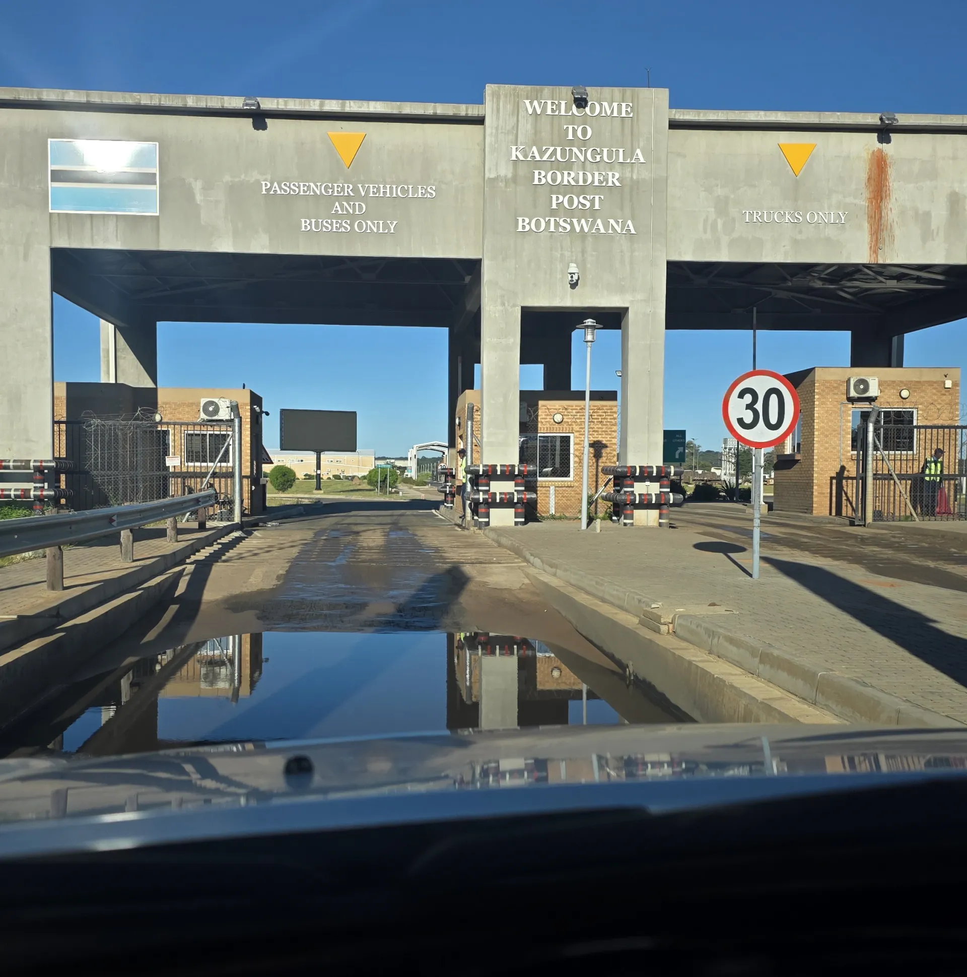 Kazungula border, exit Zambia