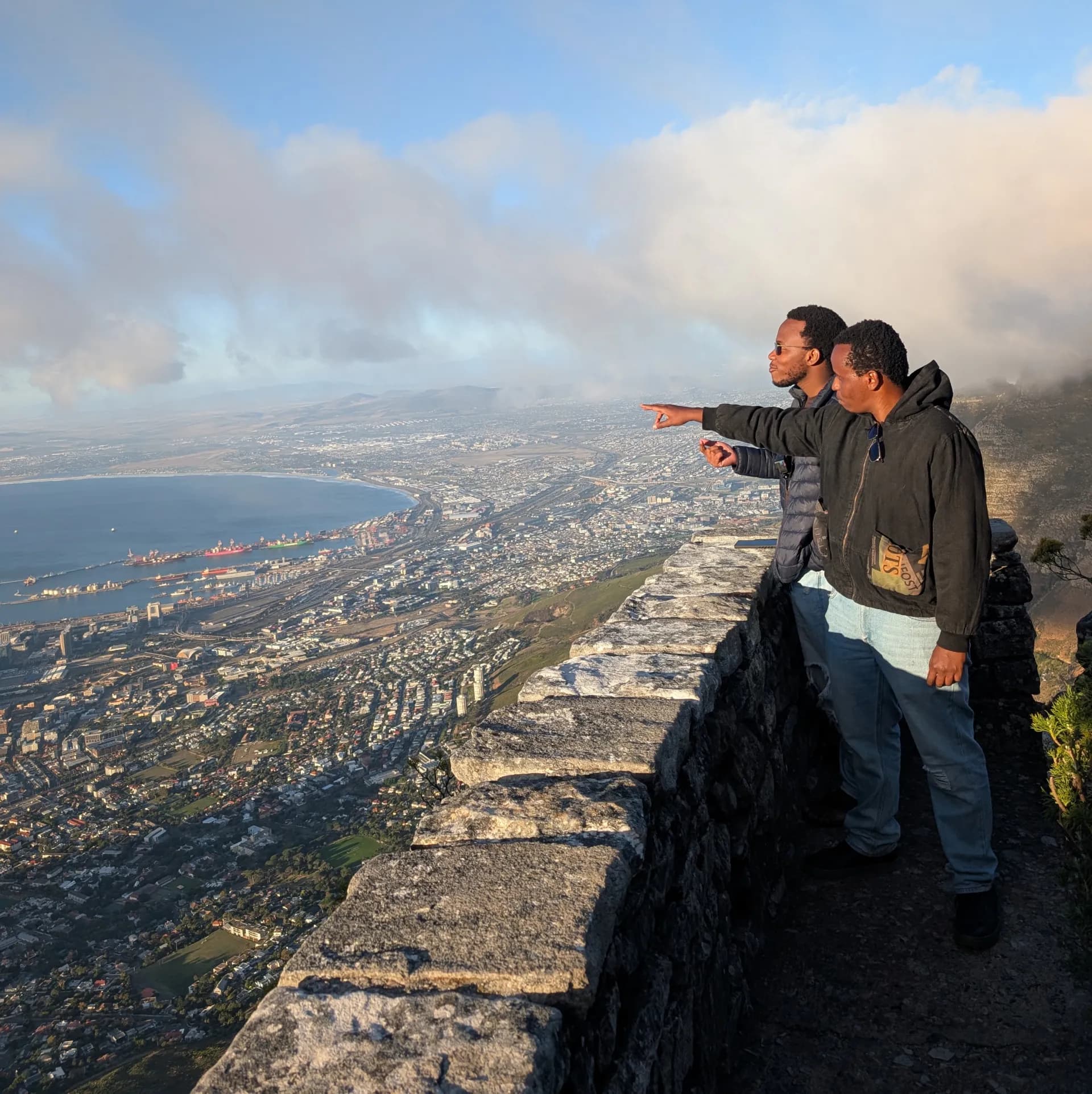 Overlooking the city from Table Mountain