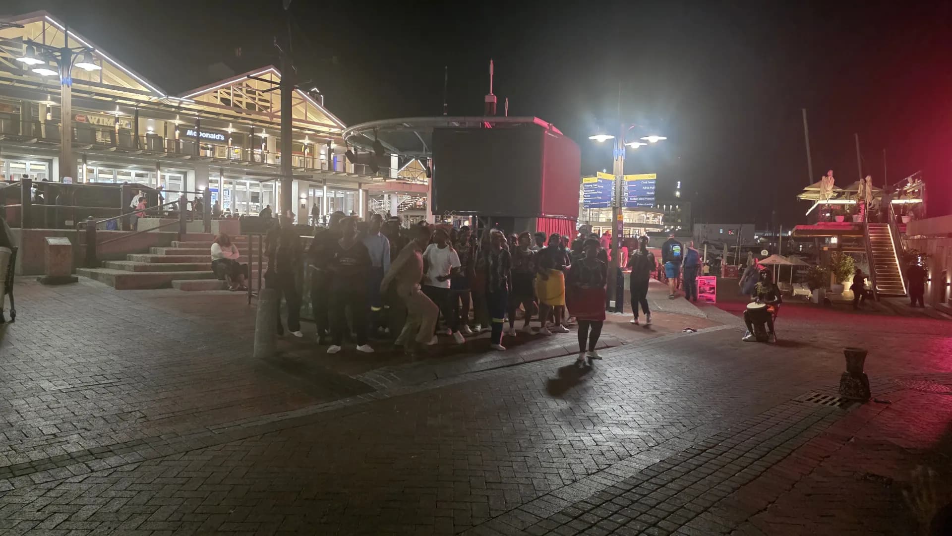 Dancers at the wharf
