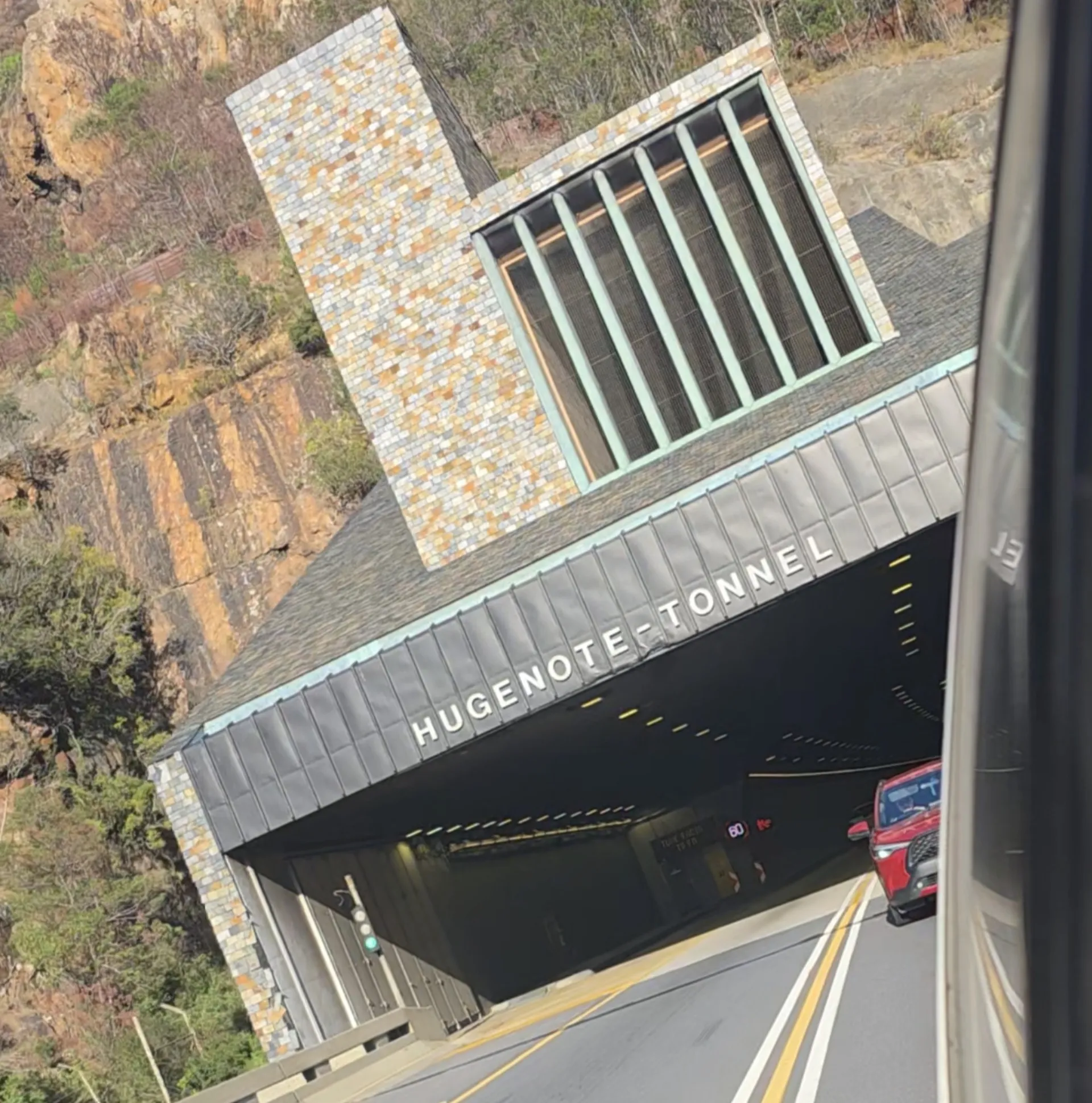 Passing Huguenot Tunnel