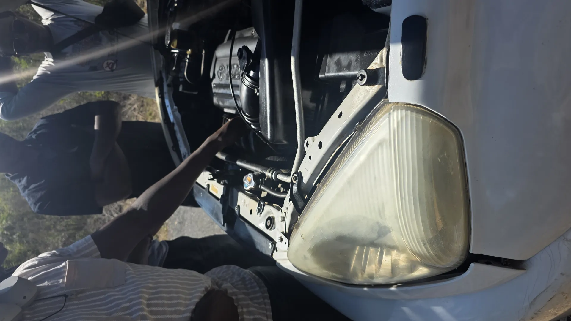 The car overheating